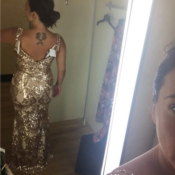 Brand new never been worn Betsy and Adam sequence gold dress. - Picture 9 of 10